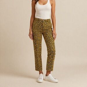 Old Navy Pixie Leopard Pants High Rise Ankle Skinny Size 10